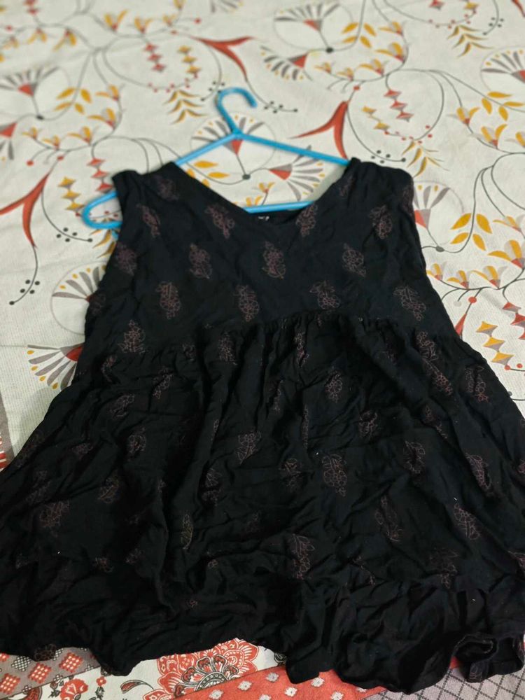 Black Ethnic Printed Kurta