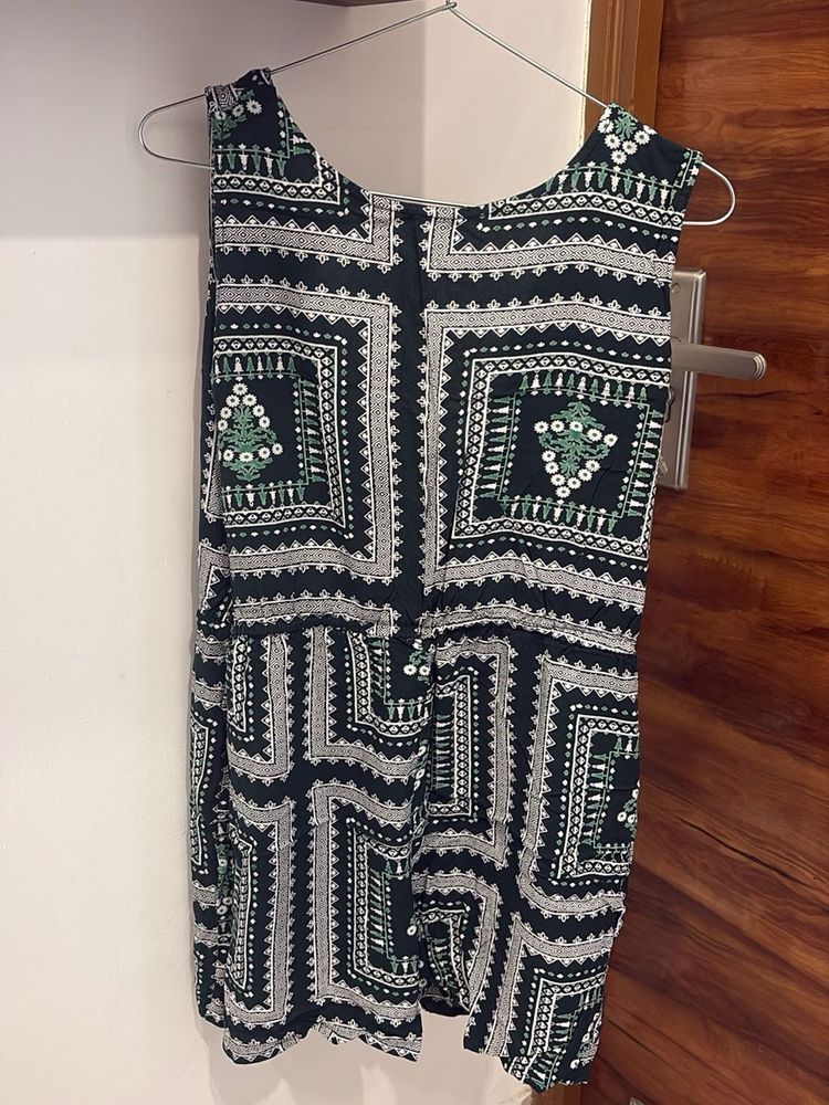 Boho Print Sleeveless Mini Dress