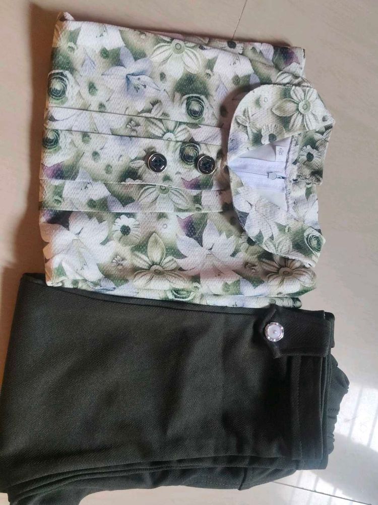 Floral Print Kurta Set