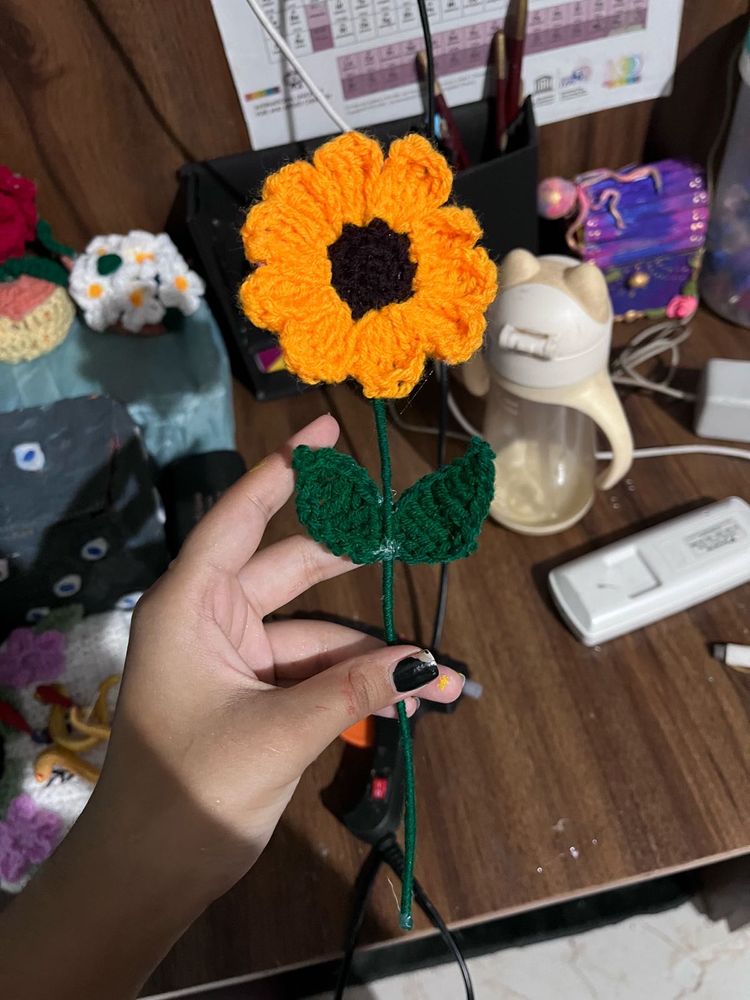 Handmade Crochet Sunflower