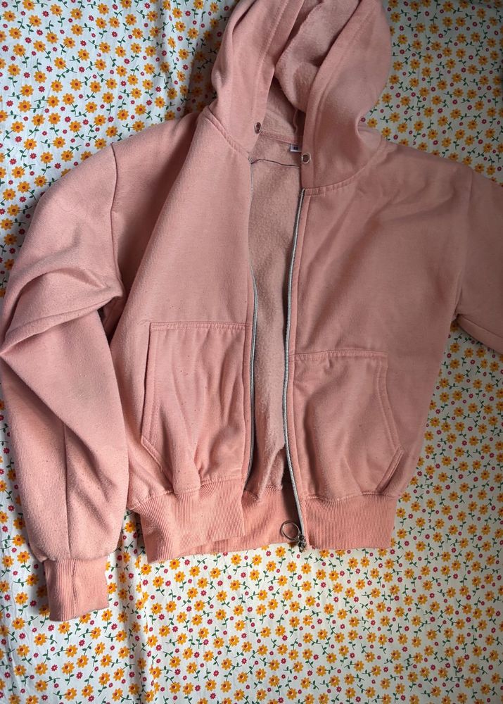 Pink Zip-Up Hoodie