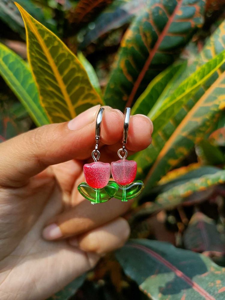 Cute Tulip Flower Earrings