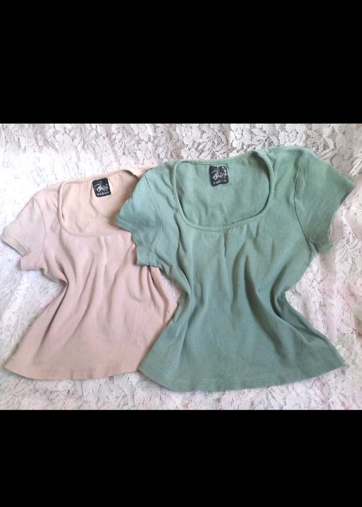 Cute Square Neck Tops (2 Pack)