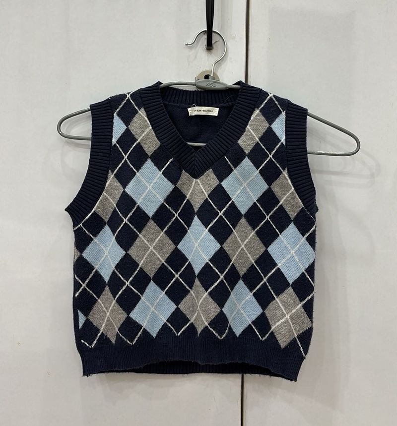 Argyle Knit Vest