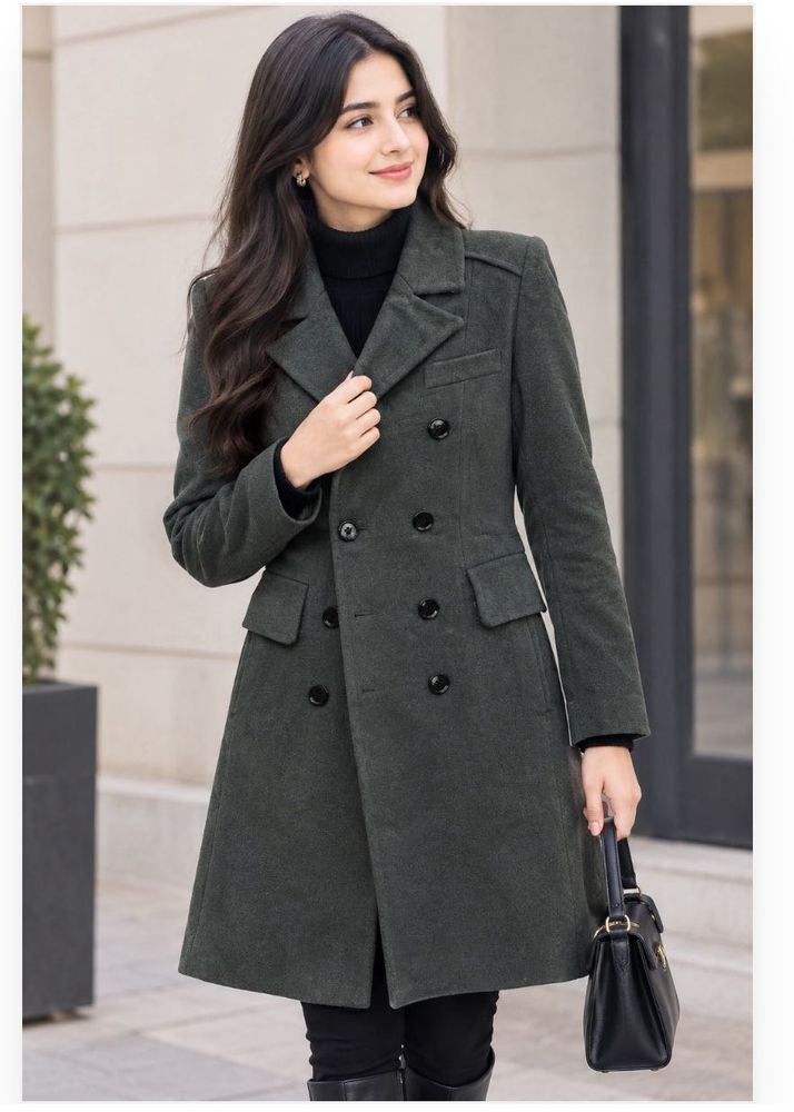Chic Double-Breasted Women's Coat