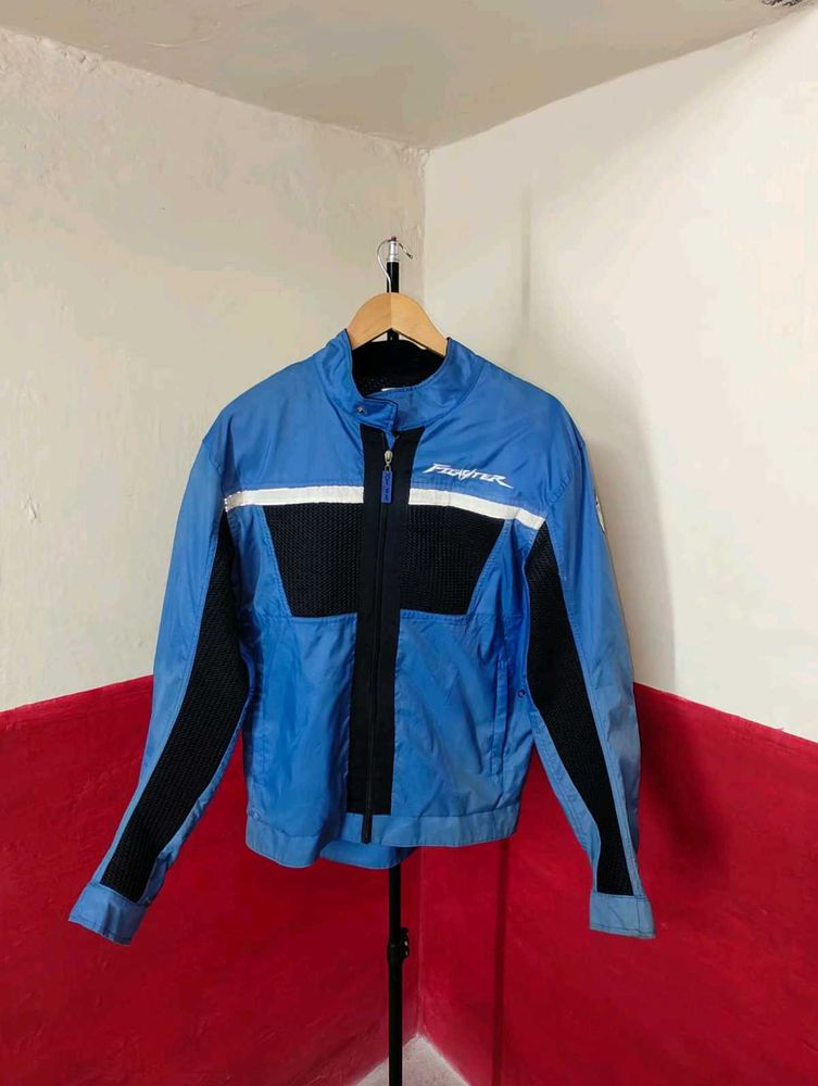 Blue Fighter Motorcycle Jacket