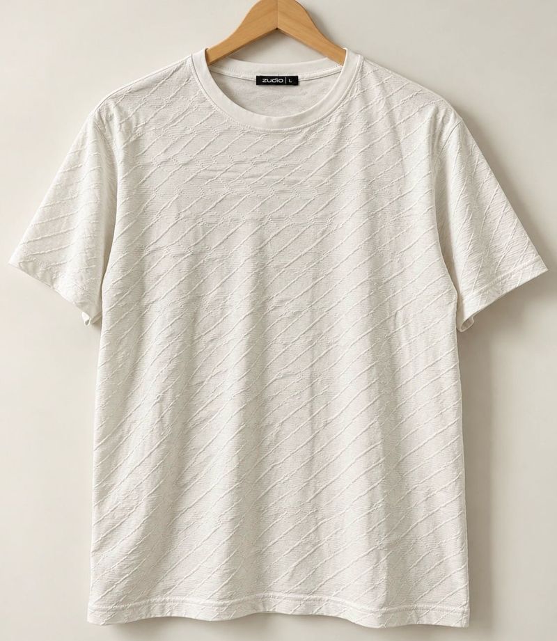 Textured Cream T-Shirt