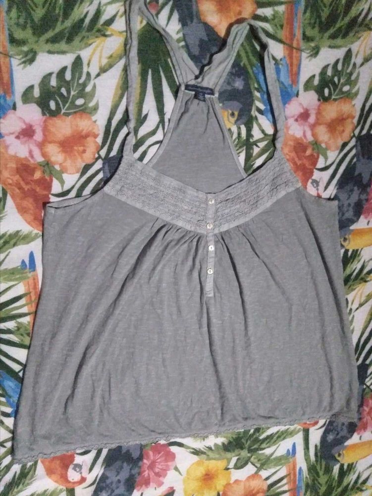 Grey Henley Tank Top