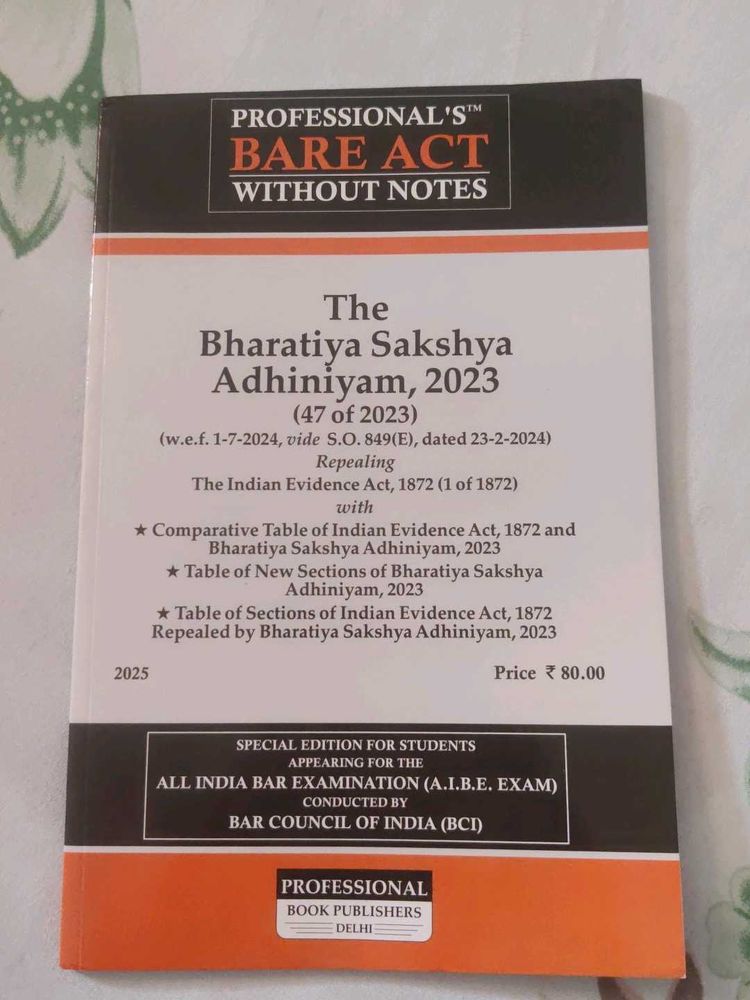 Bharatiya Sakshya Adhiniyam, 2023