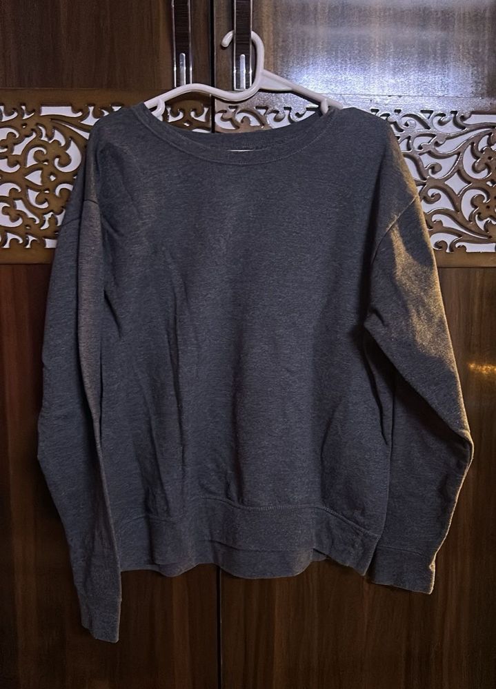Imported Grey Pullover Sweatshirt - Winterwear