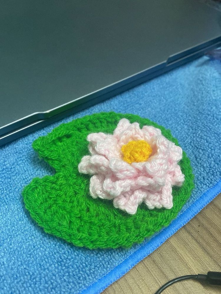 Handmade Crochet Water Lily Decor