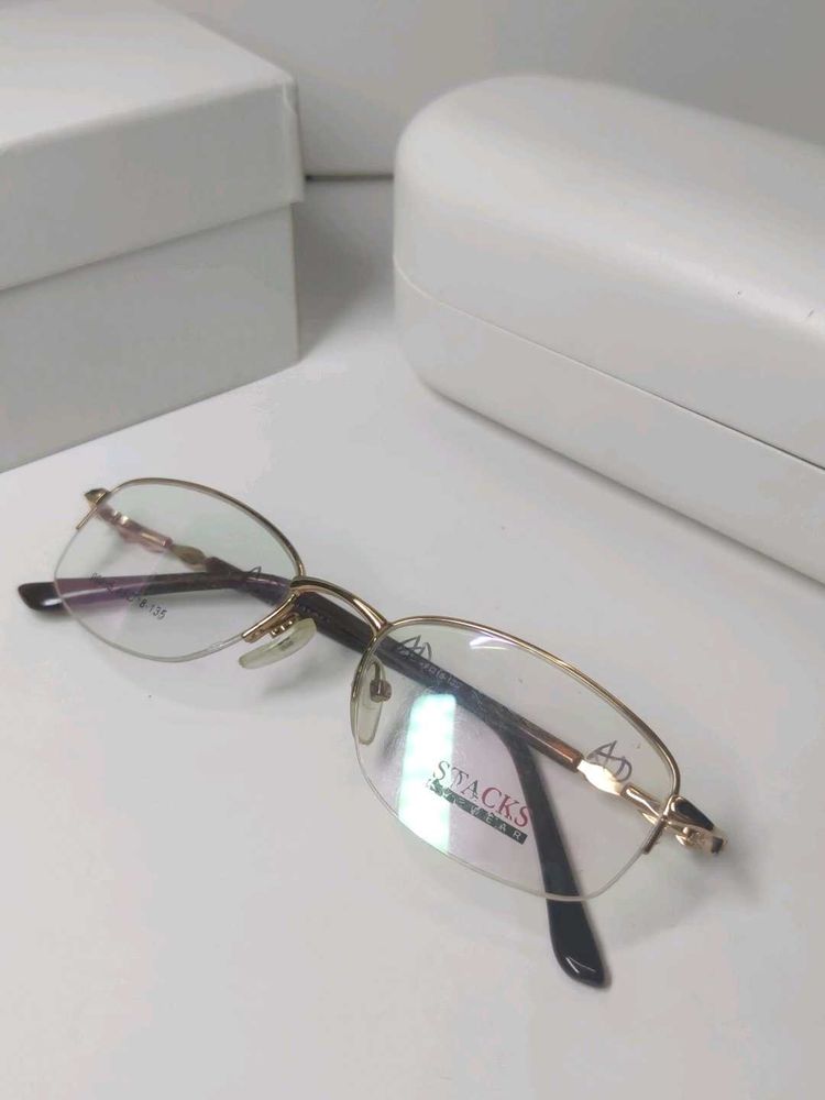Stylish Gold-Rimmed Eyeglasses