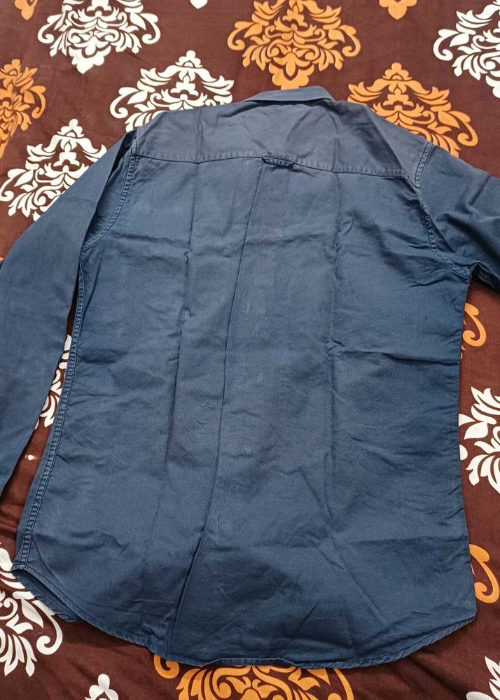 Men's Dark Blue Casual Shirt