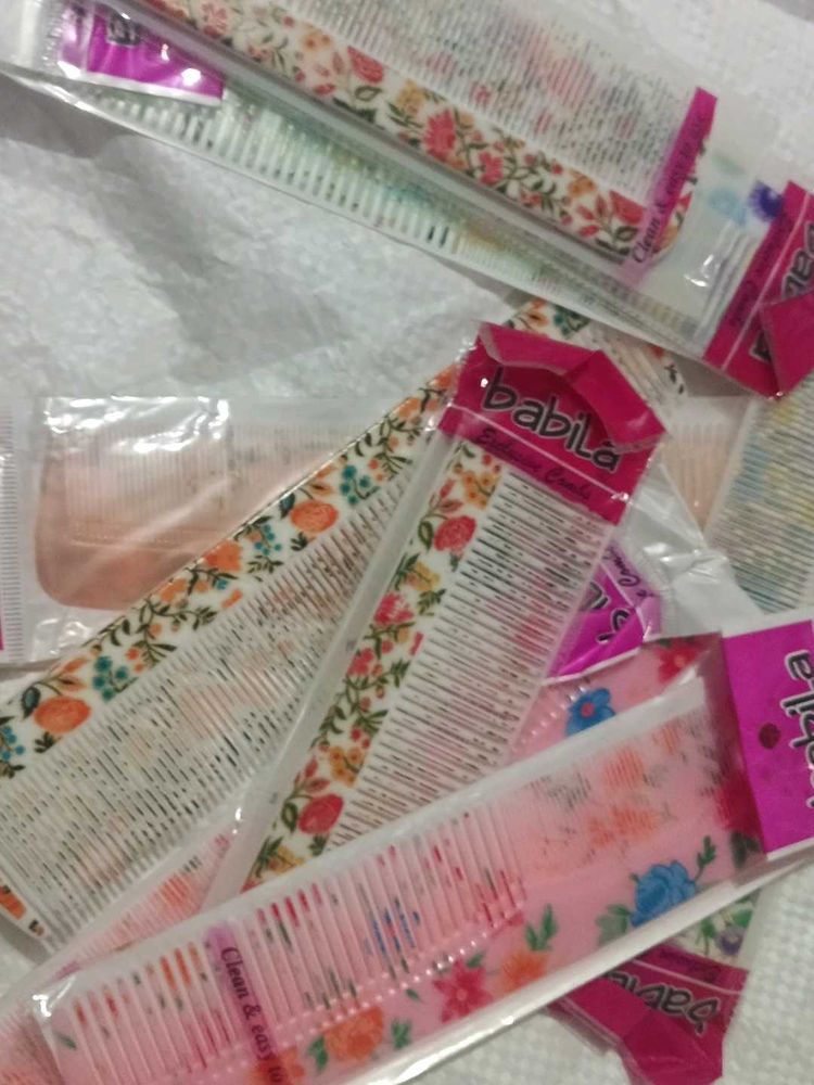 Floral Print Hair Combs