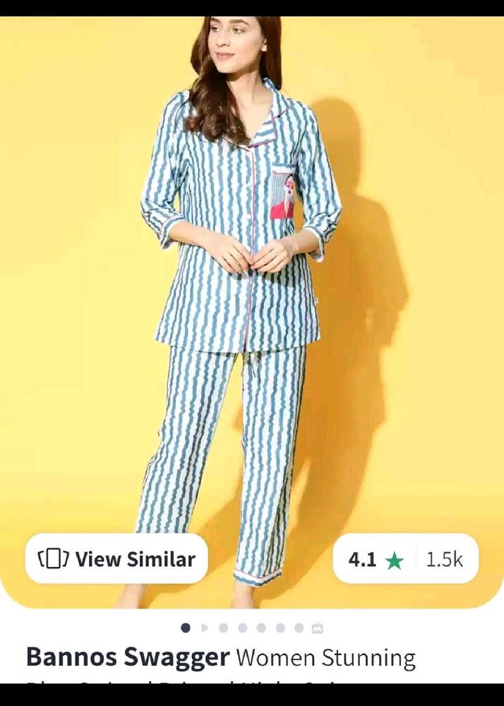 Cute Striped Pajama Set