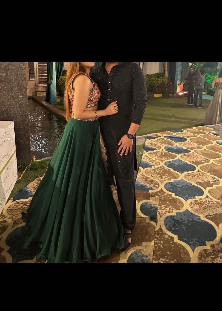 Elegant Green Lehenga 3 Set