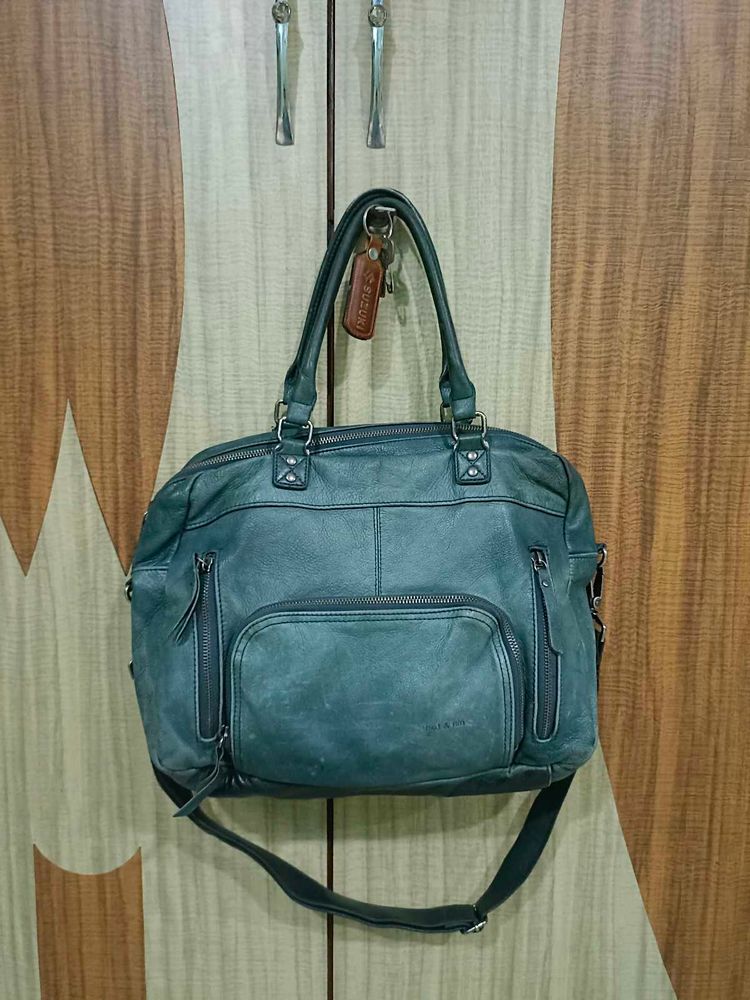 Imported Stylish Teal Leather Handbag