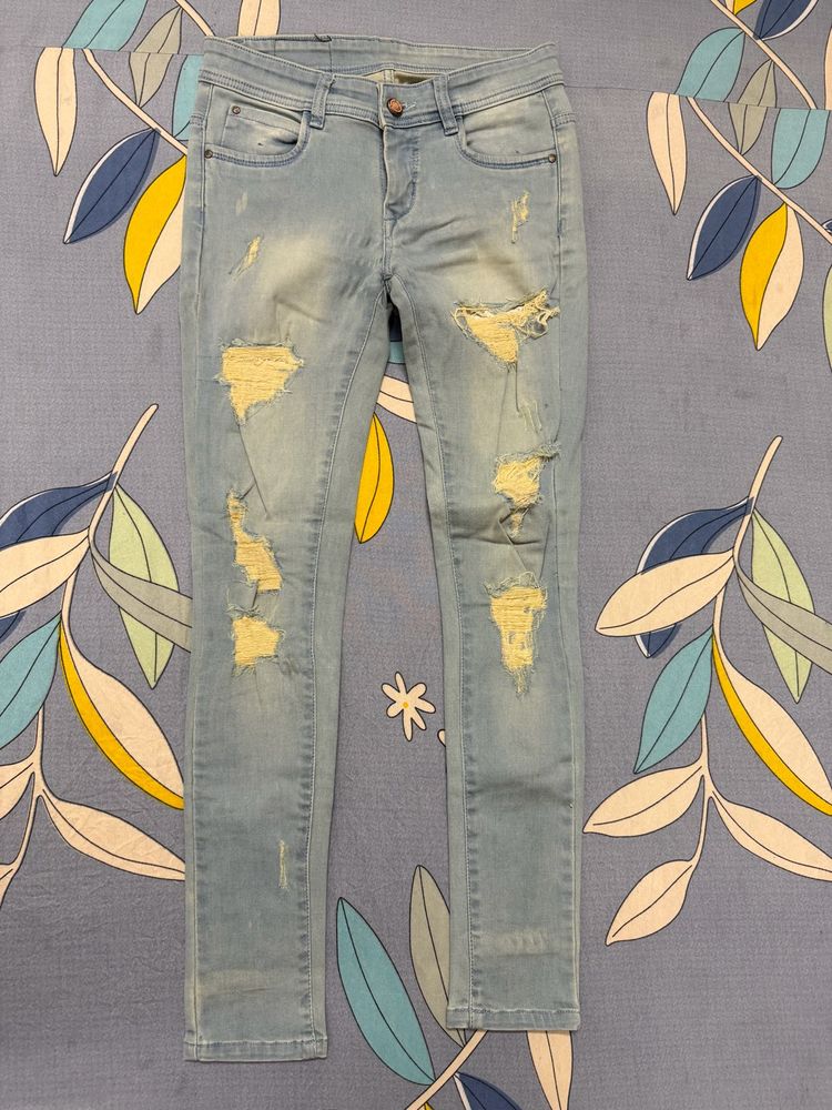 Light Wash Distressed Jeans