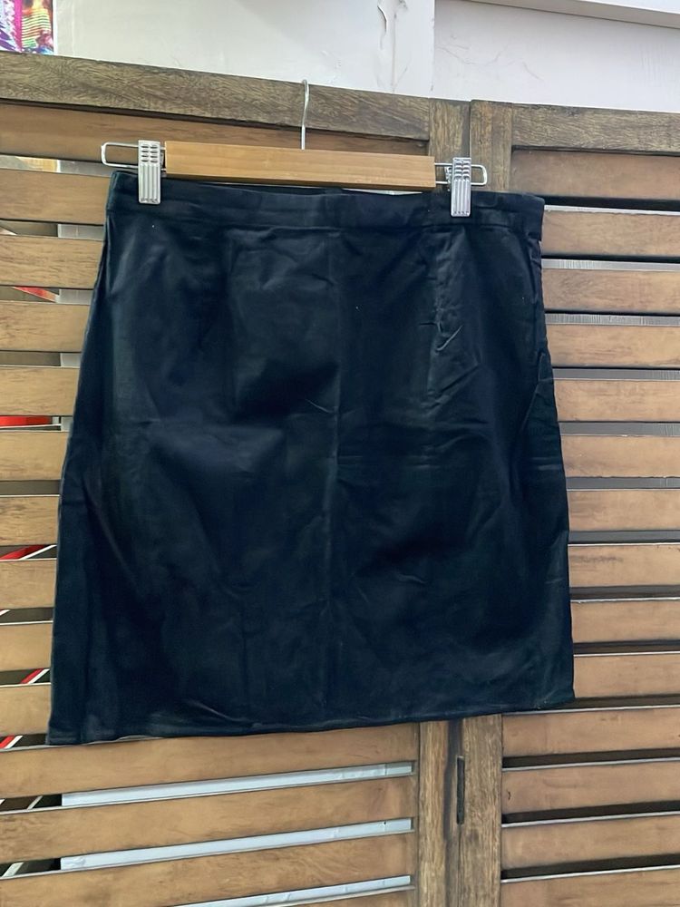 Black Velvet Mini Skirt