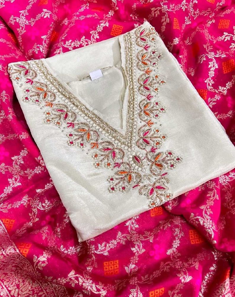Embroidered Kurta With Dupatta Set