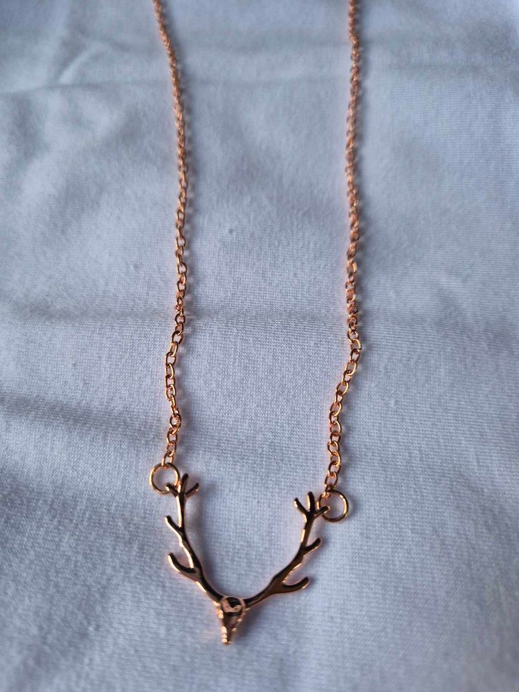 Christmas Reindeer Necklace – Rose Gold