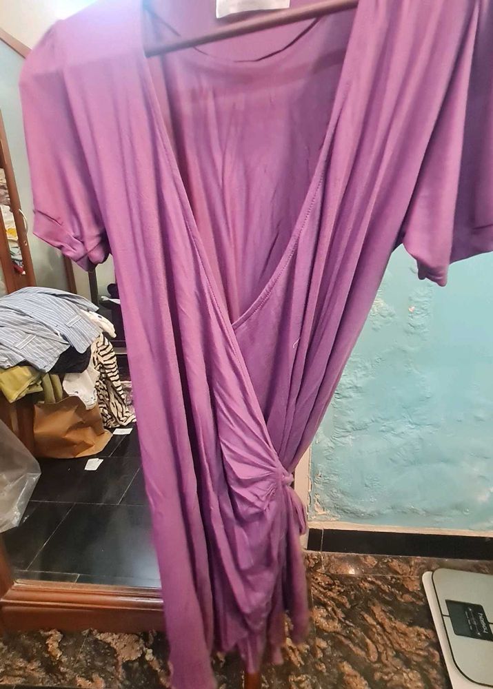 Zara Purple wrap dress