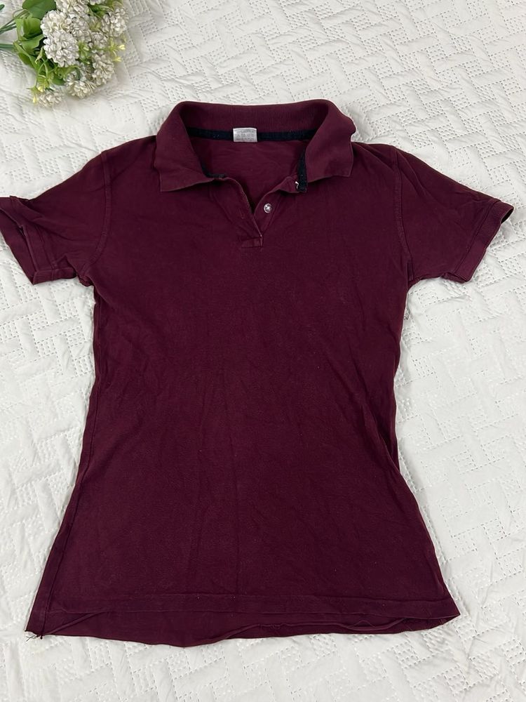 Maroon Polo T-Shirt