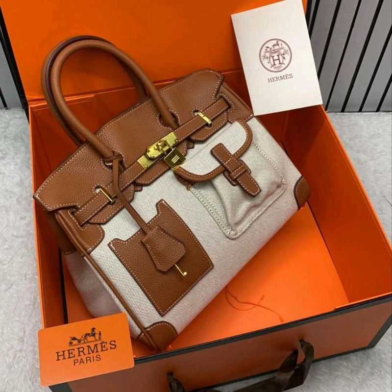 Hermes Cargo Birkin Canvas material with leather*