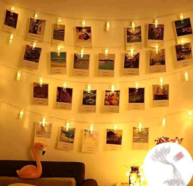 photo clips With String Lights...