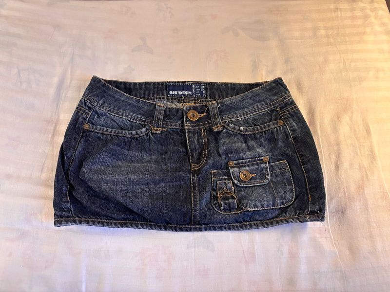 Denim Mini vintage Skirt