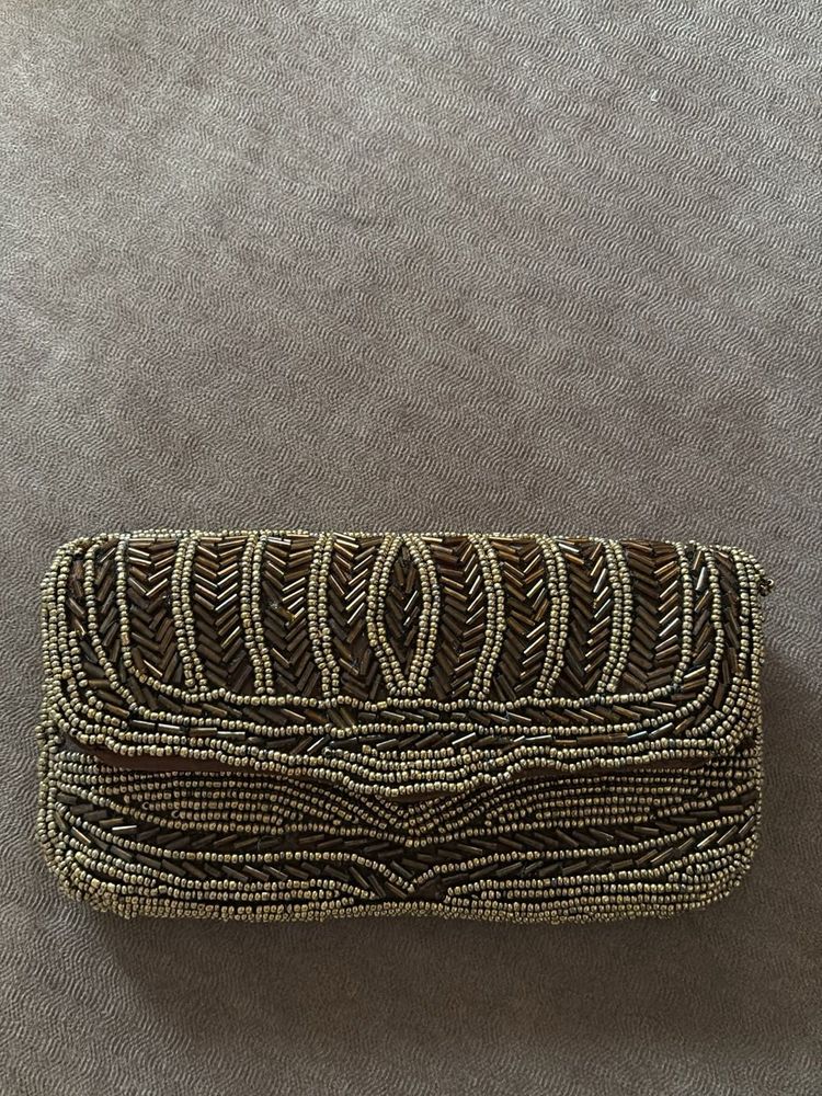 Exquisite Beaded Clutch Bag