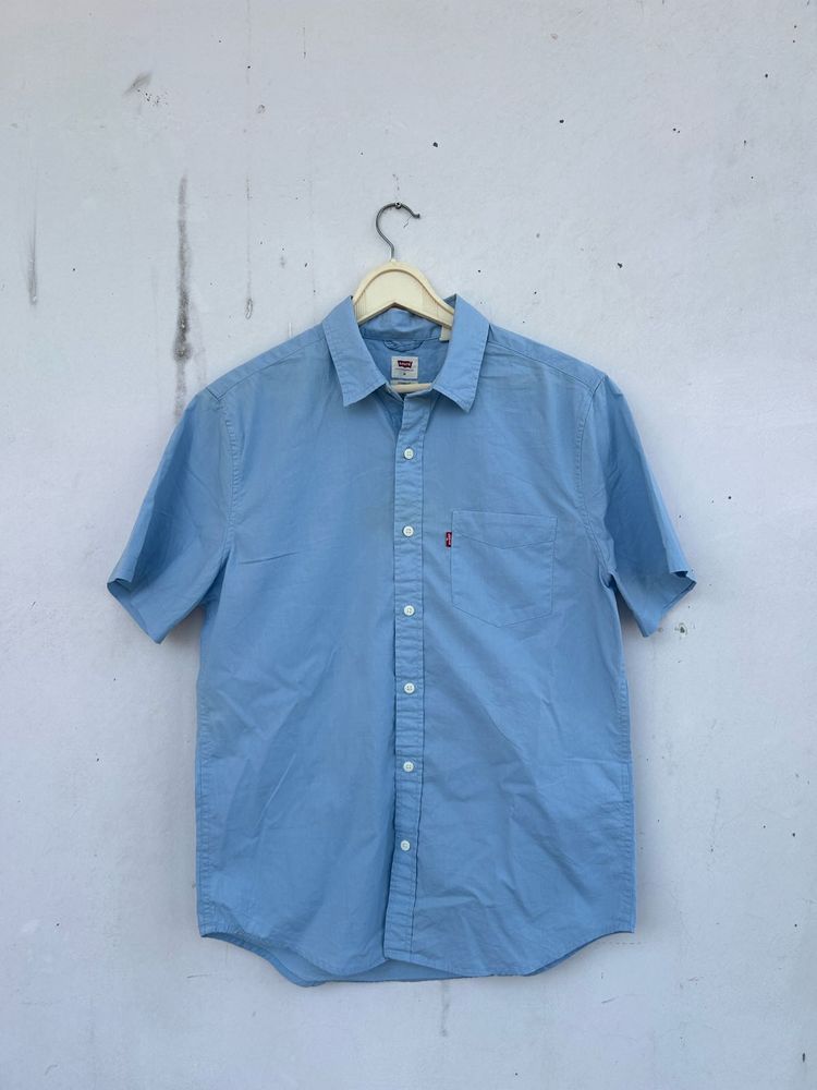 Levi's Blue Short Sleeve Button-Up Shirt