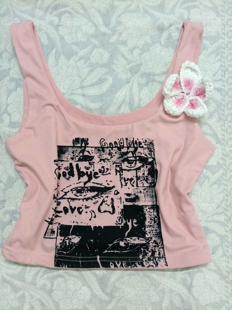 Cute Pink Graphic y2k Tank Top
