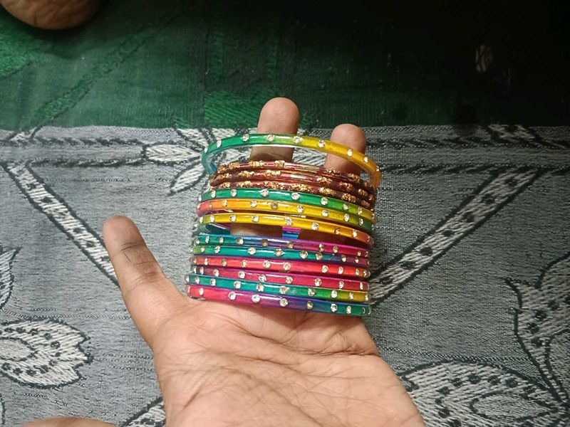 Vibrant Stackable Beaded Bangles
