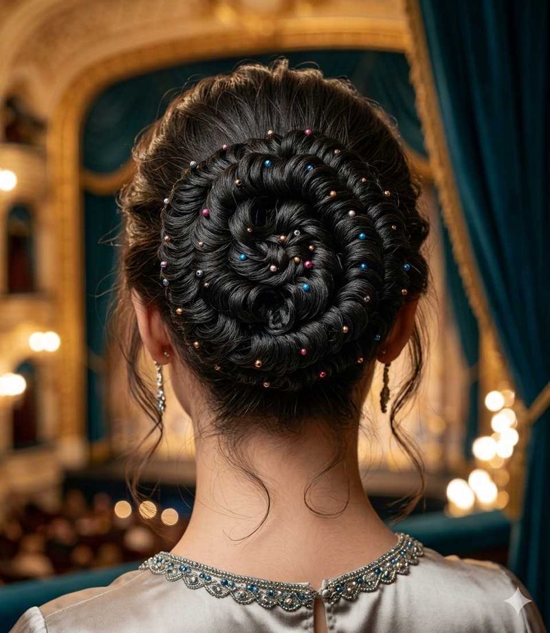 Elegant Hair Bun with Beads