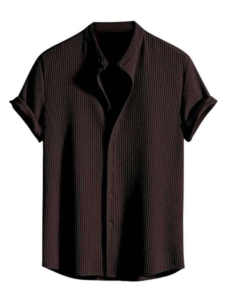 Men's Textured Short Sleeve Shirt