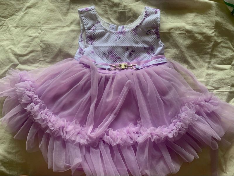 Beautiful Baby Girl Lavender Tulle Dress