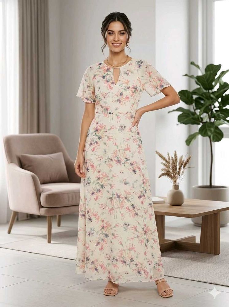 Vero Moda Chic Floral Maxi Dress