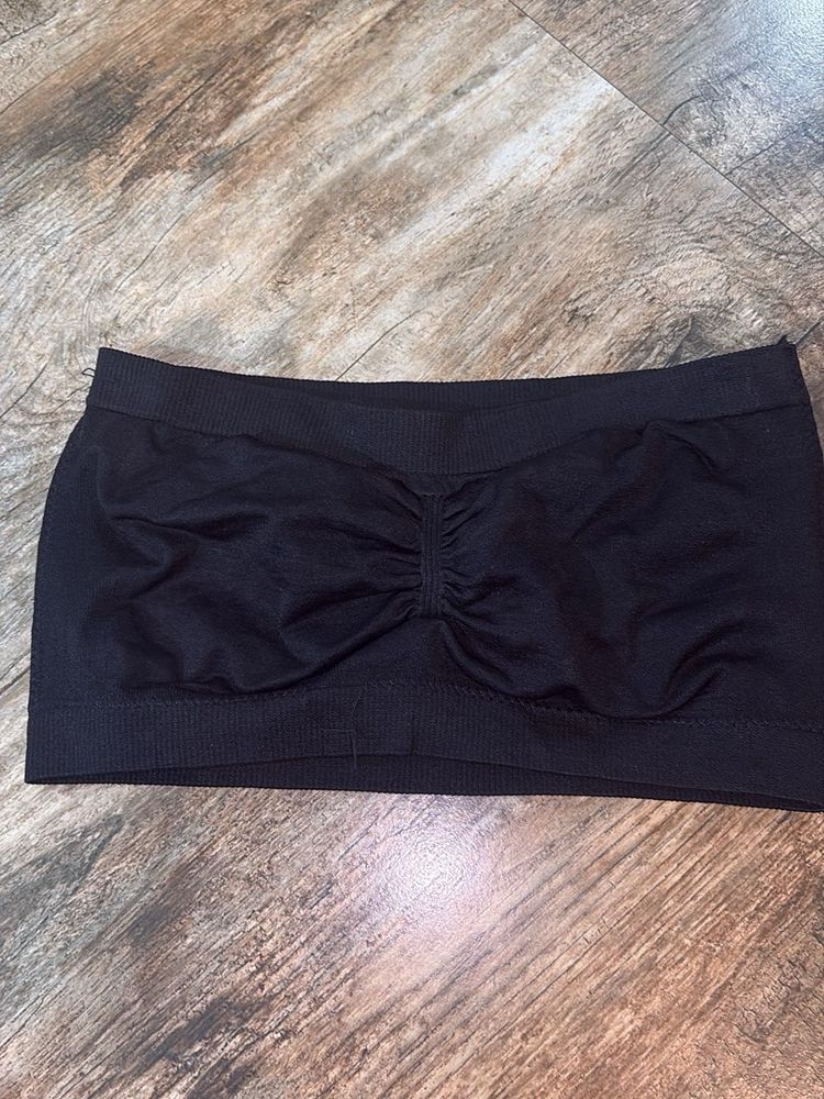 Comfortable Black Seamless Bandeau Bra