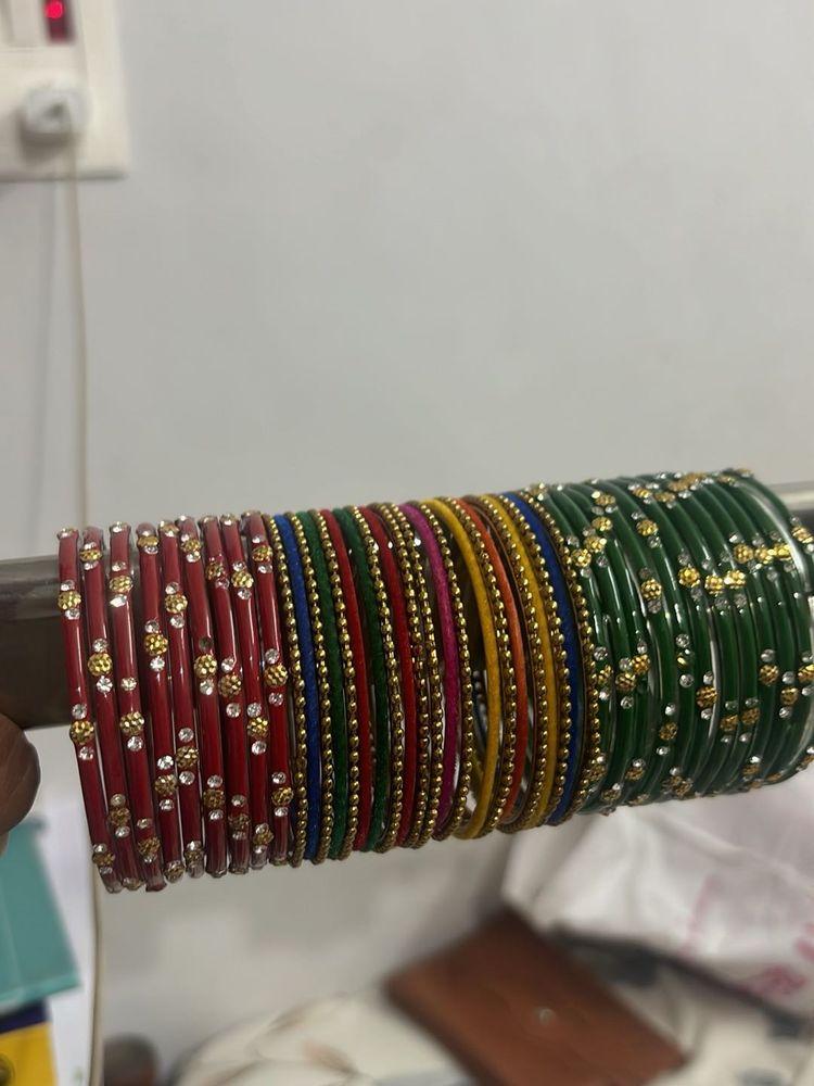 Vibrant Multi-Color Bangles Set
