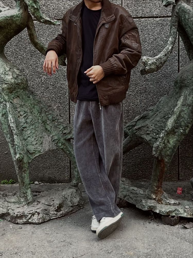 Men's Brown Bomber Jacket