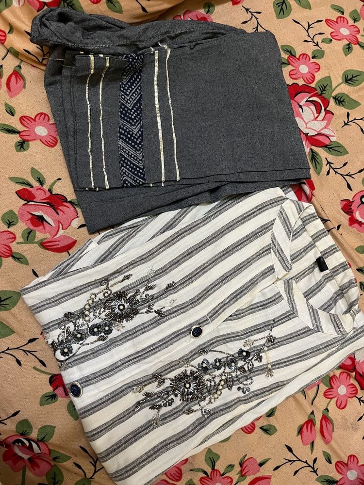 Striped Kurta Set