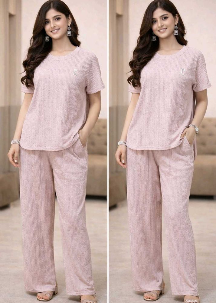 Pink Textured Coordset