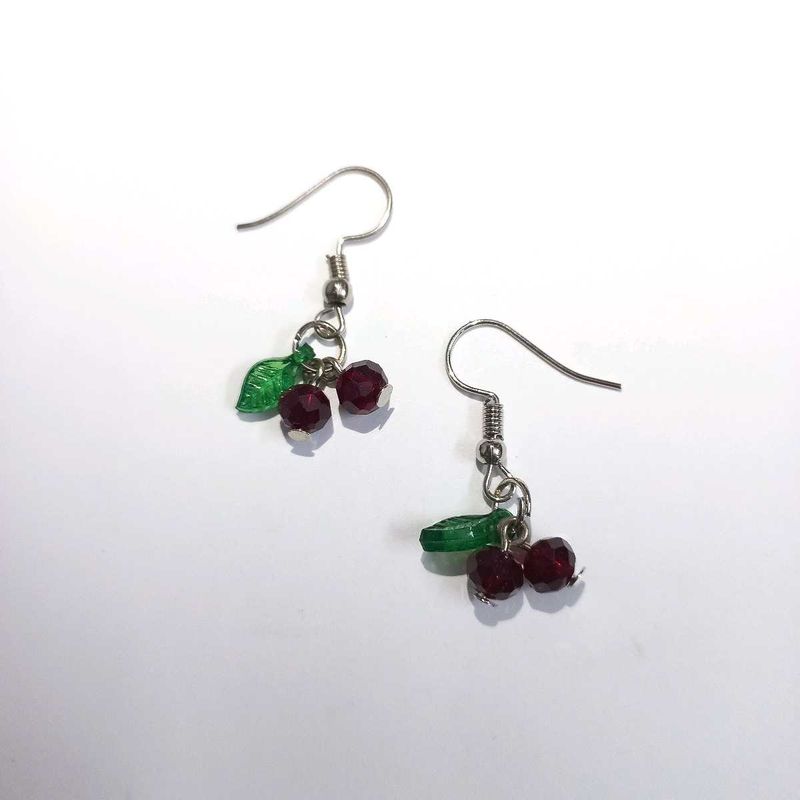 Trendy Handmade Cherry Earrings