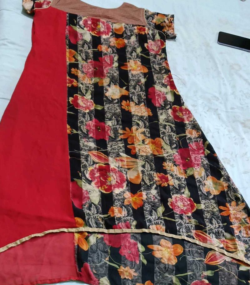 Vibrant Floral Print Kurta