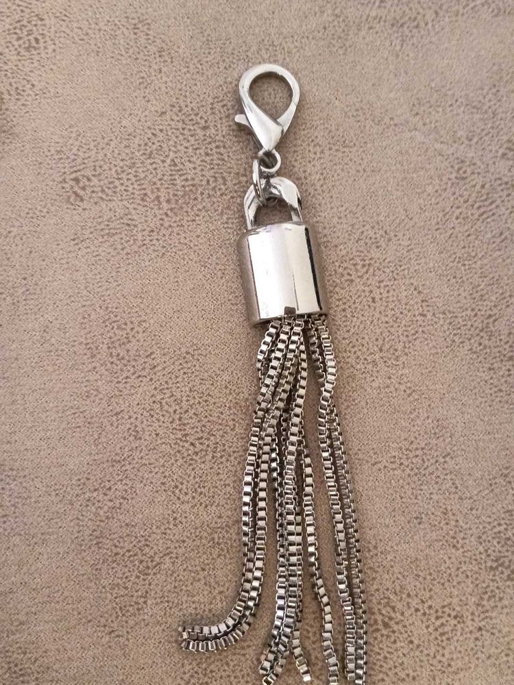 Silver bag charm and keychen