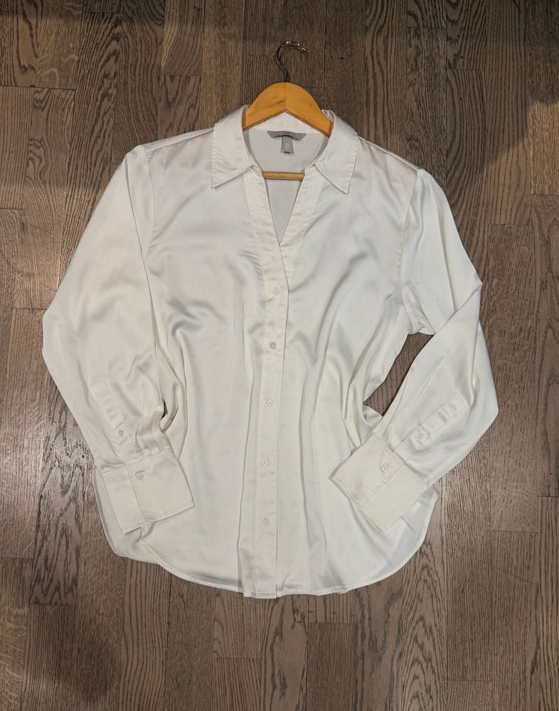 Classic White Button-Down Shirt