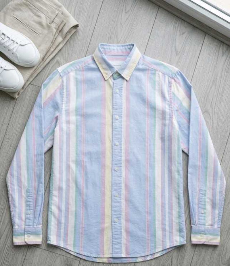 Striped Button-Up Shirt