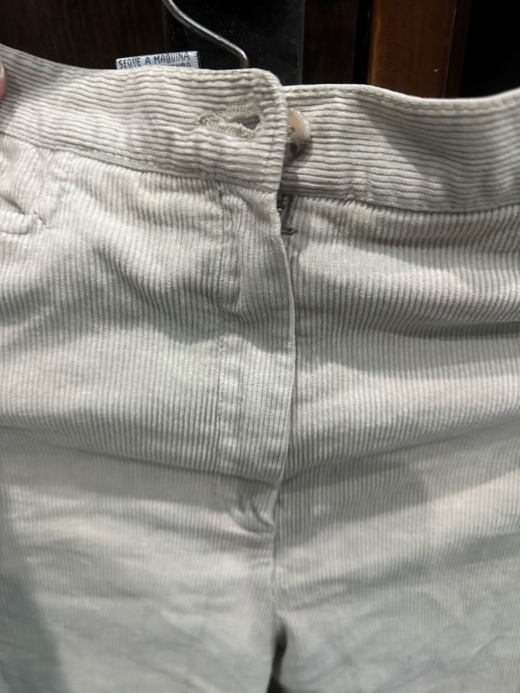 Corduroy Pants - Light Beige