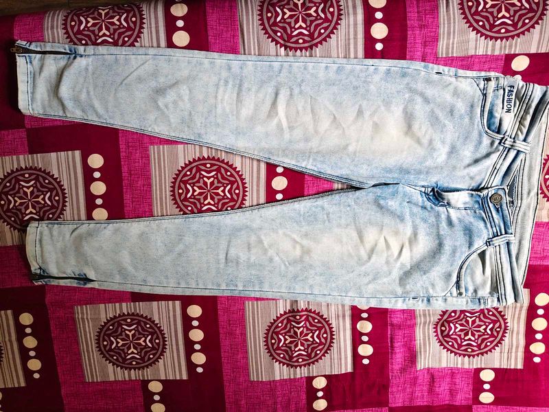 Light Blue Acid Wash Jeans